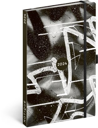 Týdenní diář Graffiti 2024, 13 × 21 cm