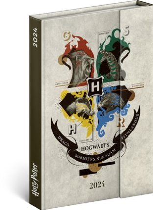 Týdenní magnetický diář Harry Potter 2024, 11 × 16 cm
