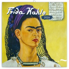 Poznámkový kalendář Frida Kahlo 2026, 30 x 30 cm