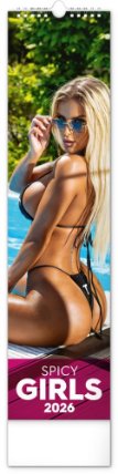Nástěnný kalendář Spicy Girls 2026, 12 x 48 cm