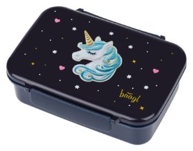 Box na svačinu s přihrádkami - Unicorn Gold