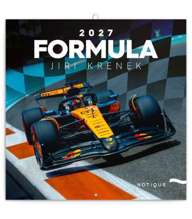 Kalendář 2027 poznámkový: Formule - Jiří Křenek, 30 × 30 cm (západní kalendarium)