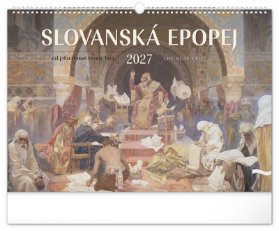 Nástěnný kalendář Slovanská epopej – Alfons Mucha 2027, 48x33cm