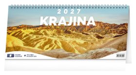 NOTIQUE Stolní kalendář Krajina 2027 – 14denní, 33 x 14,5 cm