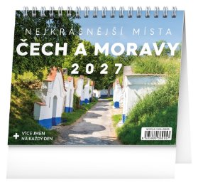 NOTIQUE Stolní kalendář Nejkrásnější místa Čech a Moravy 2027, 16,5 x 13 cm