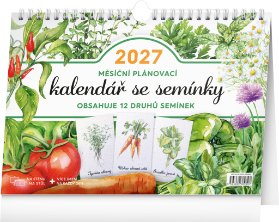 NOTIQUE Měsíční plánovací kalendář se semínky 2027, 30 x 21 cm