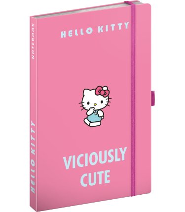 Notes Hello Kitty, linkovaný, 13 x 21 cm