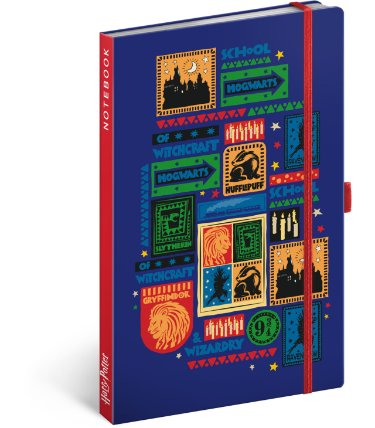 Notes Harry Potter - Bradavice, linkovaný, 13 x 21 cm
