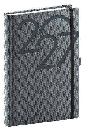 NOTIQUE Denní diář Ajax 2027, černý, 15 x 21 cm