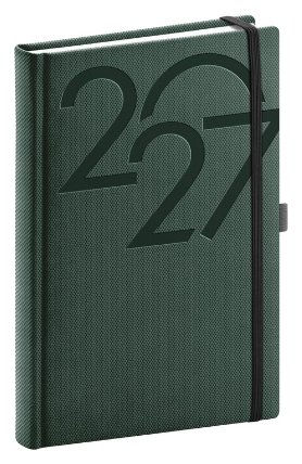NOTIQUE Denní diář Ajax 2027, zelený, 15 x 21 cm