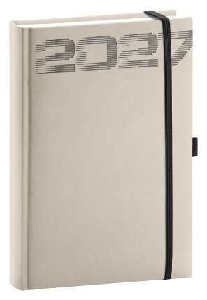 NOTIQUE Denní diář Aprint Top 2027, světle šedý, 15 x 21 cm