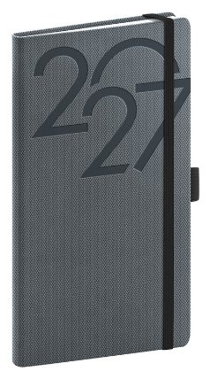 NOTIQUE Kapesní diář Ajax 2027, černý, 9 x 15,5 cm