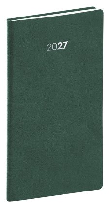 NOTIQUE Kapesní diář Balakon 2027, zelený, 9 x 15,5 cm