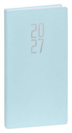 NOTIQUE Kapesní diář Ponza 2027, světle modrý, 9 x 15,5 cm