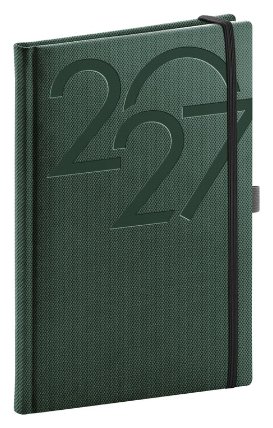 NOTIQUE Týdenní diář Ajax 2027, zelený, 15 x 21 cm