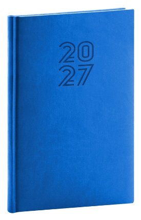 NOTIQUE Týdenní diář Aprint 2027, modrý, 15 x 21 cm