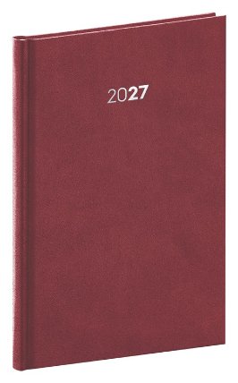 NOTIQUE Týdenní diář Balakon 2027, bordó, 15 x 21 cm
