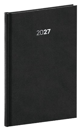 NOTIQUE Týdenní diář Balakon 2027, černý, 15 x 21 cm