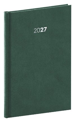 NOTIQUE Týdenní diář Balakon 2027, zelený, 15 x 21 cm