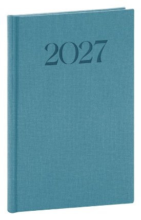 NOTIQUE Týdenní diář Biella 2027, modrý, 15 x 21 cm