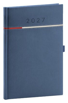 NOTIQUE Týdenní diář Tomy 2027, modro-červený, 15 x 21 cm