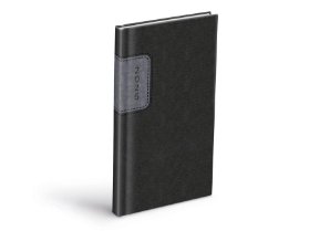Diář 2026 T806 PU s gumkou gray/dark gray 90x170mm