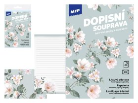 Dopisní papír barevný LUX 5+10 (Květy)