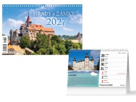 Kalendář 2027 stolní Hrady a zámky