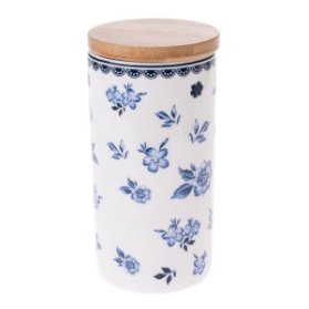 Porcelánová dóza s bambusovým víkem, 500ml