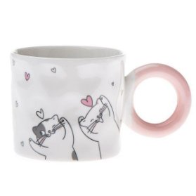 Porcelánový hrnek, 300ml 4 kočky