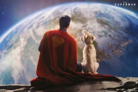 Plakát 61x91,5cm - Superman 2025 - Superman and Krypto on the Moon