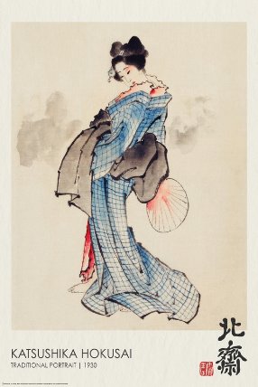 Plakát 61x91,5cm - Traditional Geisha Portrait (1830)