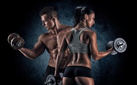 Plakát 61x91,5cm - Gym - Athletic Man and Woman