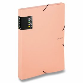 Krabice PP s gumou A4 PASTELINI meruňková