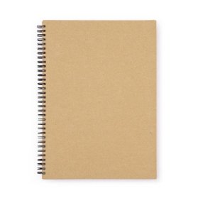 Blok s dvojitou spirálou KRAFT nature A4, linka, lamino