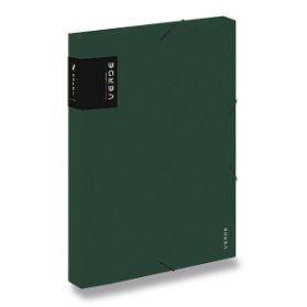 Krabice PP s gumou A4, VERDE zelená