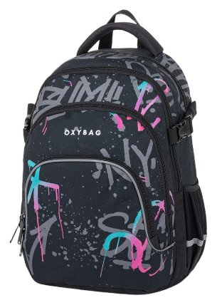 Studentský batoh OXY SCOOLER Grafitti Pink