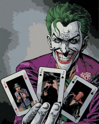 Malování podle čísel 40 x 50 cm Batman - Joker a karty