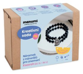 Kreativní sada na výrobu náramku z minerálů se znamením zvěrokruhu Kozoroh