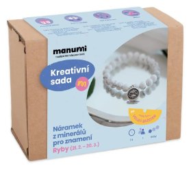 Kreativní sada na výrobu náramku z minerálů se znamením zvěrokruhu Ryby