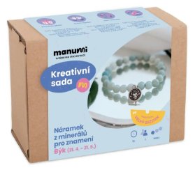 Kreativní sada na výrobu náramku z minerálů se znamením zvěrokruhu Býk