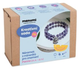 Kreativní sada na výrobu náramku z minerálů se znamením zvěrokruhu Panna