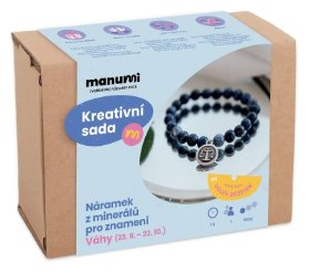 Kreativní sada na výrobu náramku z minerálů se znamením zvěrokruhu Váhy