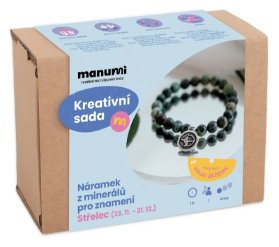 Kreativní sada na výrobu náramku z minerálů se znamením zvěrokruhu Střelec