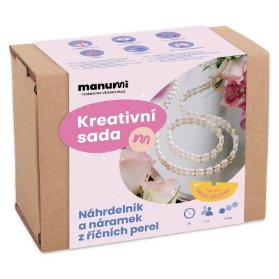 Kreativní sada na výrobu setu náhrdelníku a náramku z říčních perel