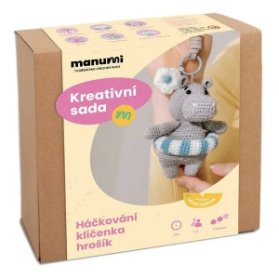 Kreativní sada na háčkování přívěsku Hrošík