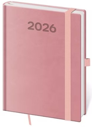 Denní diář 2026 B6 Print Pop růžový