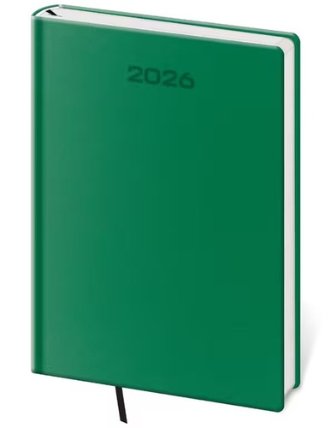 Denní diář 2026 A5 Soft zelený