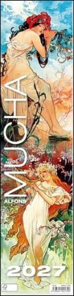 Alfons Mucha vázanka 2027 - nástěnný kalendář
