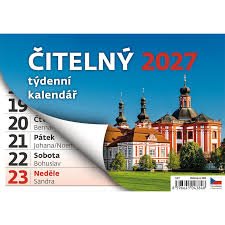Kalendář stolní 2027 - Čitelný týdenní